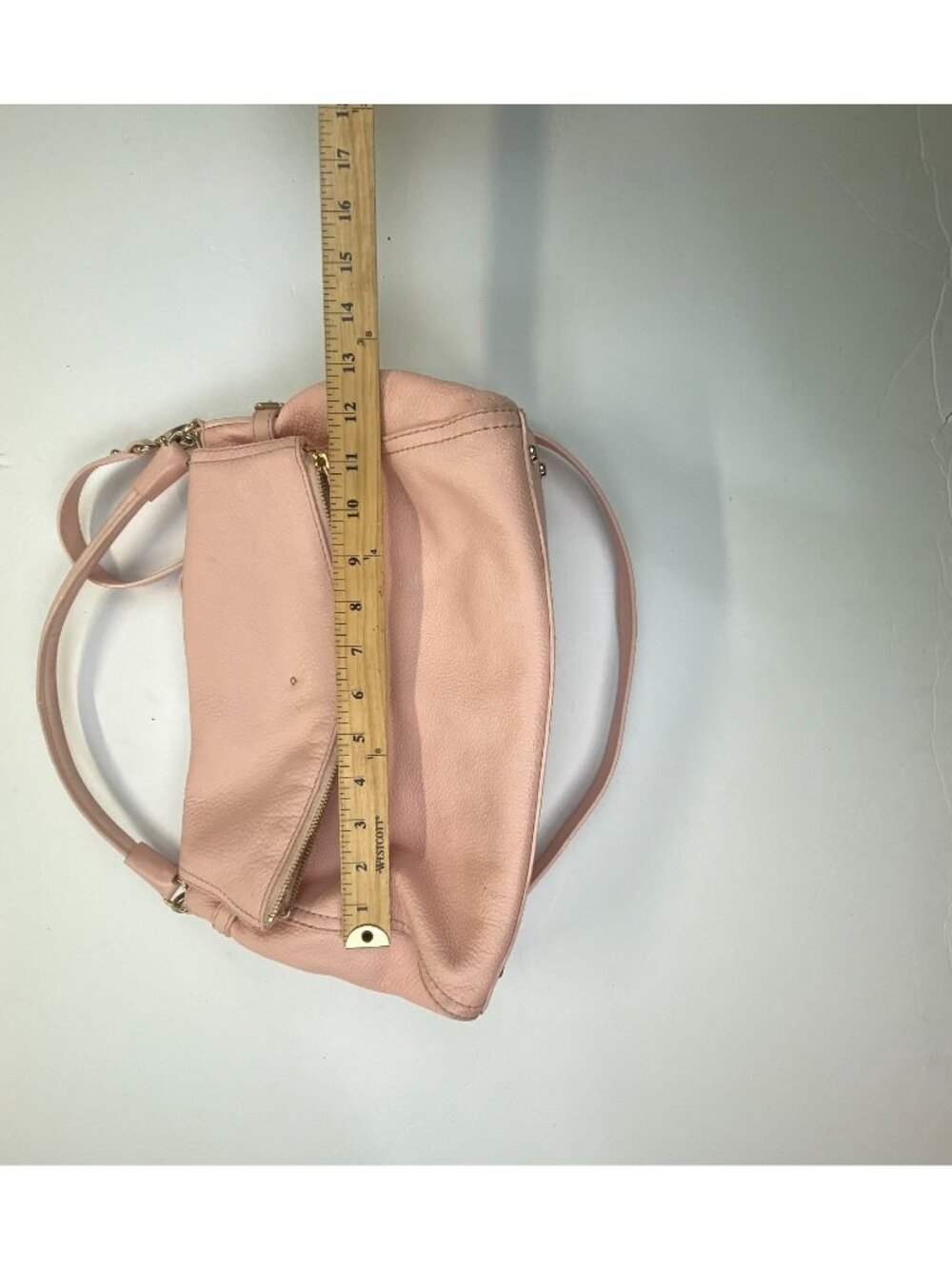 Light Pink Pebbled "Kate Spade" Crossbody Bag And DustBag - Picture 5 of 16